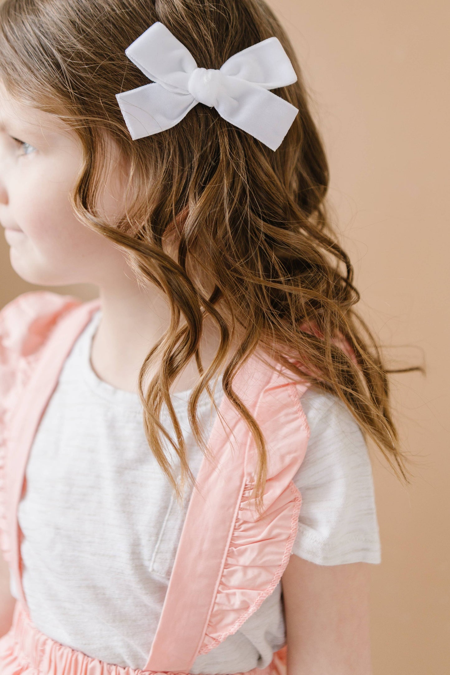 white velvet nylon headband