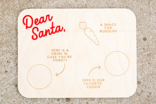 dear Santa cookie tray