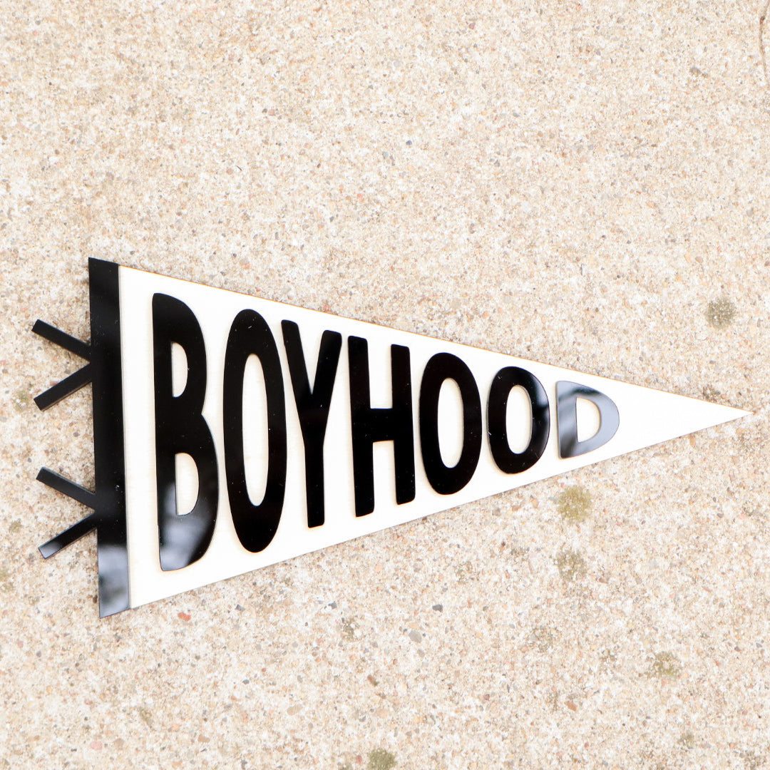 boyhood shelf sign