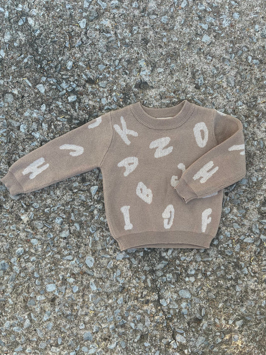 alphabet sweater